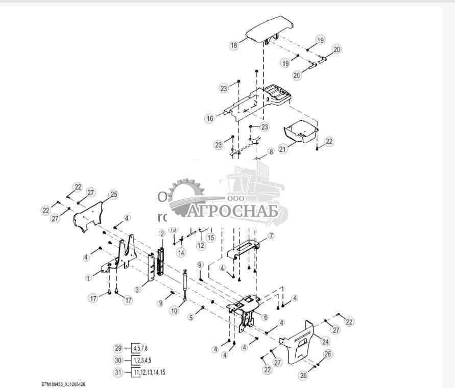 RH Armrest Single Axle Controls, Stackable 
